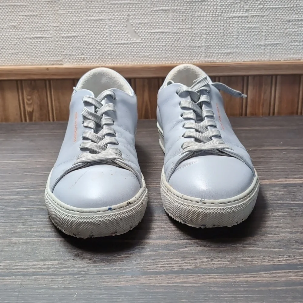 New Movements HUK Limited Edition Light Blue Leather Sneaker Size EU 36 US 6